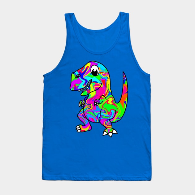 Colorful Dinosaur Tank Top by Shrenk